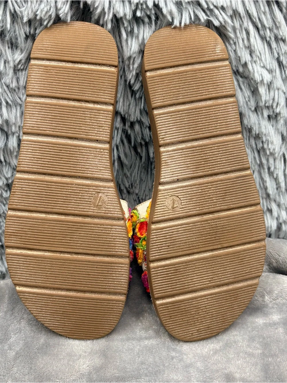 Corkys Pinwheel Sandals Womens 7  Multicolor Slip On Embroidered Floral Paisley